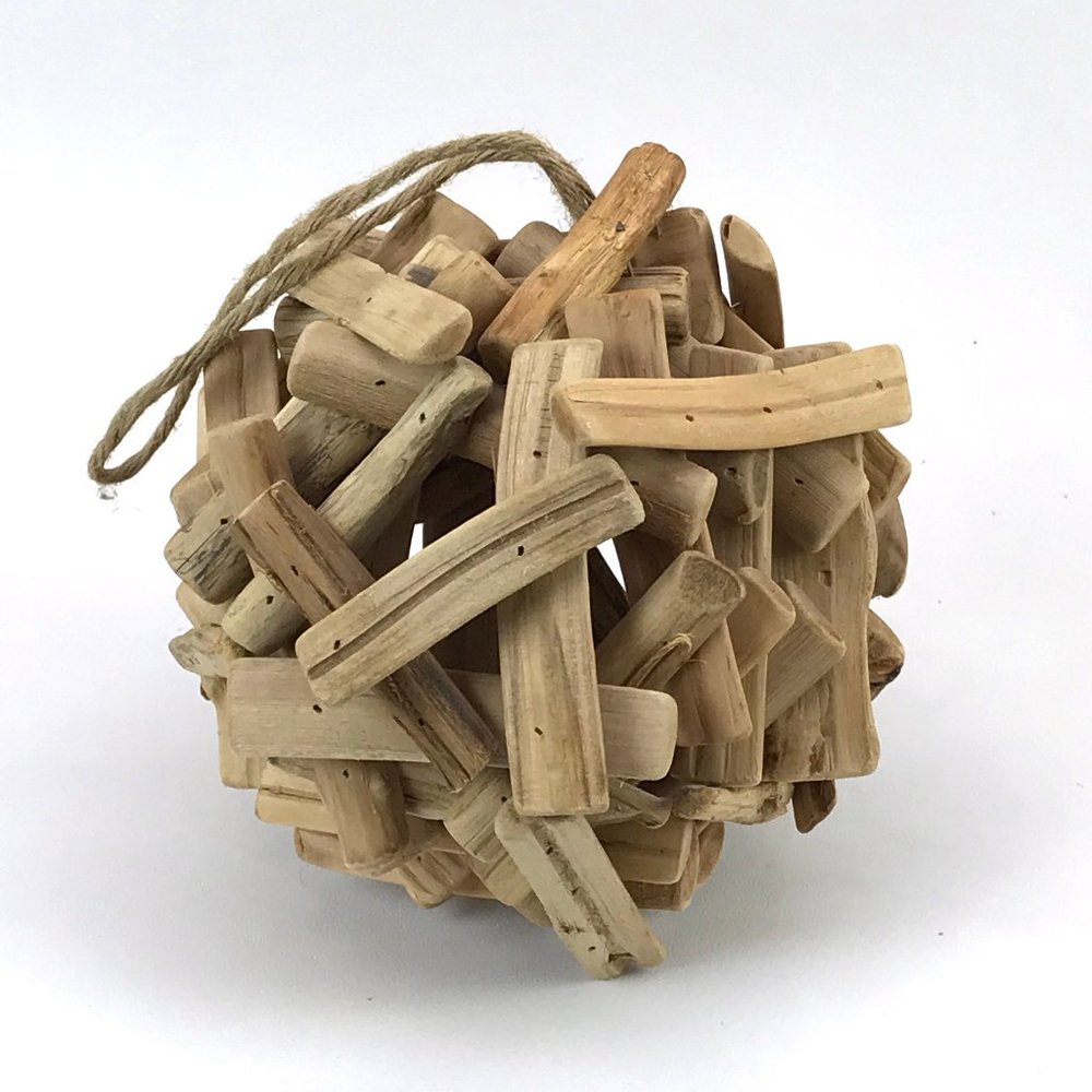 Artisan Driftwood Sticks 8" Ball Sphere Handmade
